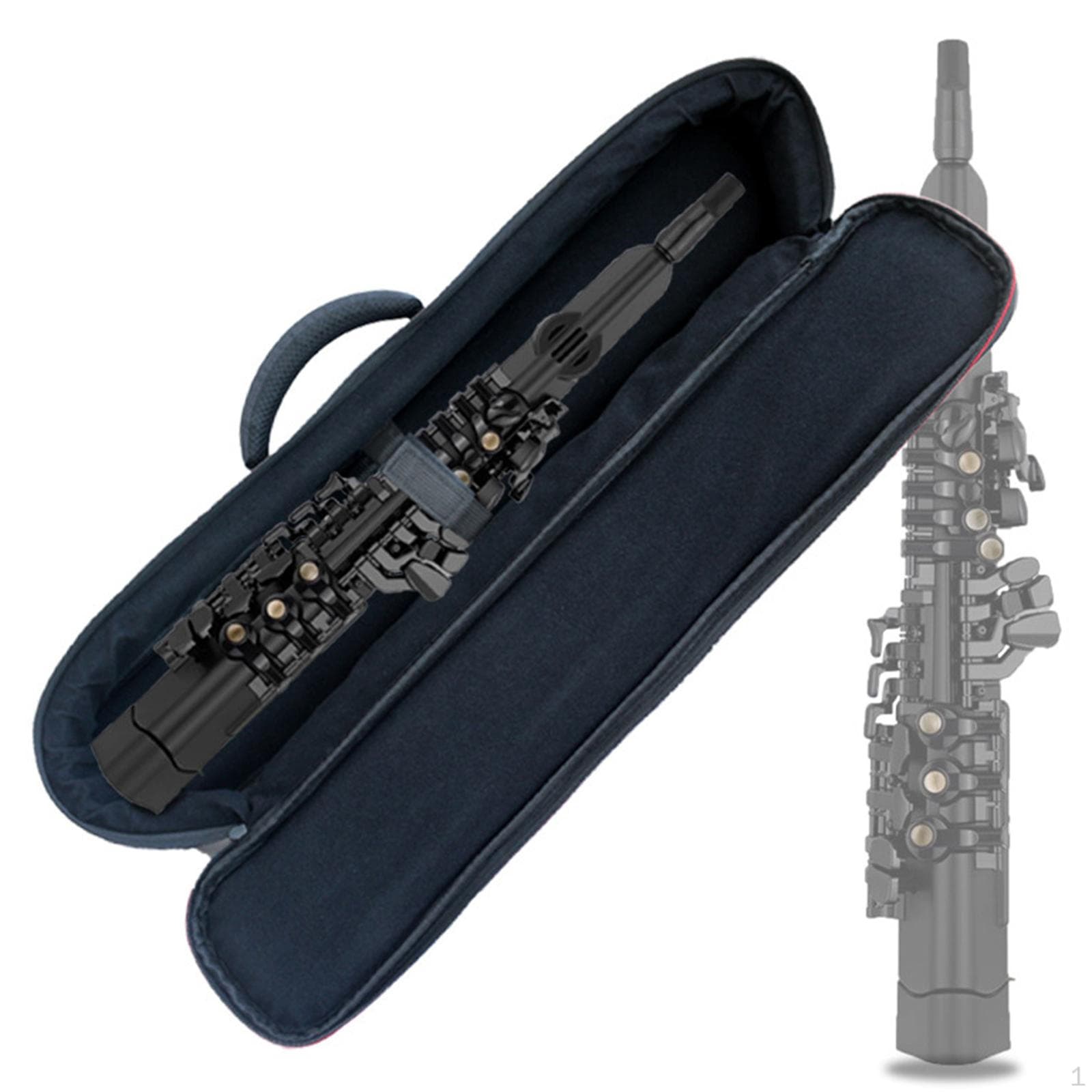 Custodia per sassofono soprano, borsa da trasporto con tracolla e maniglia, imbottita da 15 mm, impermeabile