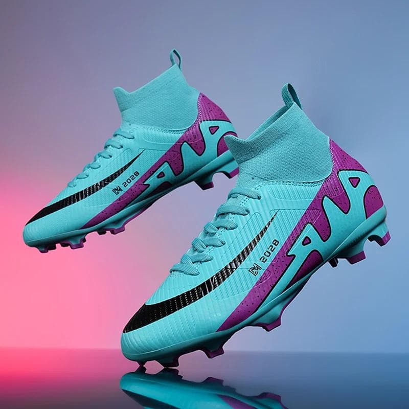 Scarpe da Calcio Professionali da Uomo Tacchettate Scarponcini da Calcio per Adulti Tacchetti Erba Sintetica Indoor Futsal Partita Ultraleggere TF/FG