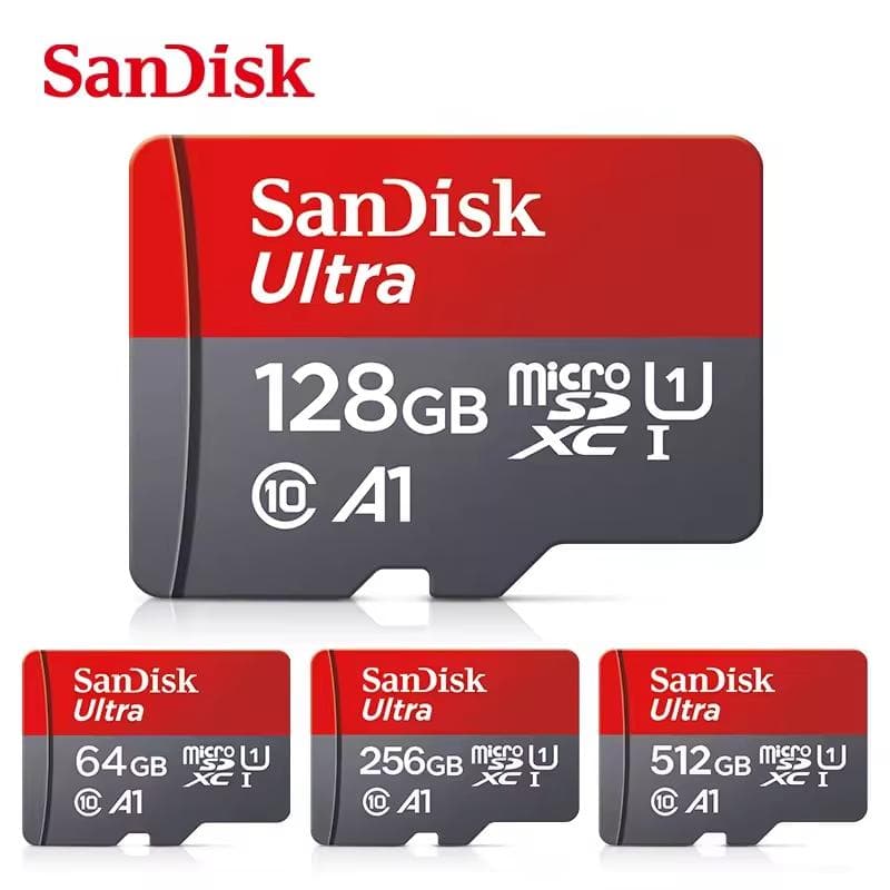 SanDisk Ultra microsd 128GB 32GB 64GB 256GB 512GB A1 Scheda Micro SD SD TF Scheda Flash Scheda di Memoria Classe 10 per Telefono