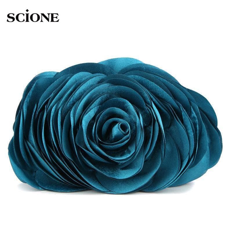 SCIONE Borsa da sera Borsa da sposa fiore Abito intero Borsa da festa Pochette da sposa Pochette da donna bianco