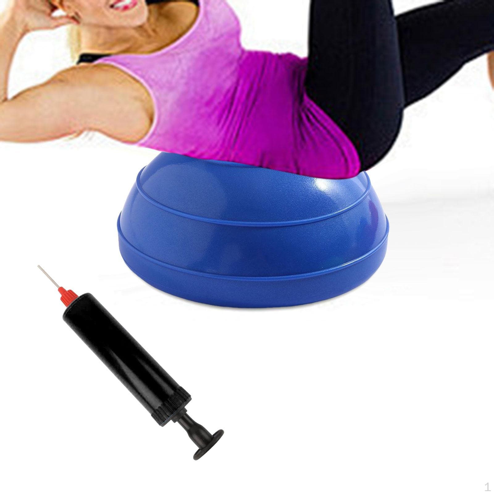 Palla di equilibrio mezza antiscivolo portatile, diametro 6,3 pollici, versatile con pompa, attrezzatura per l'allenamento della forza