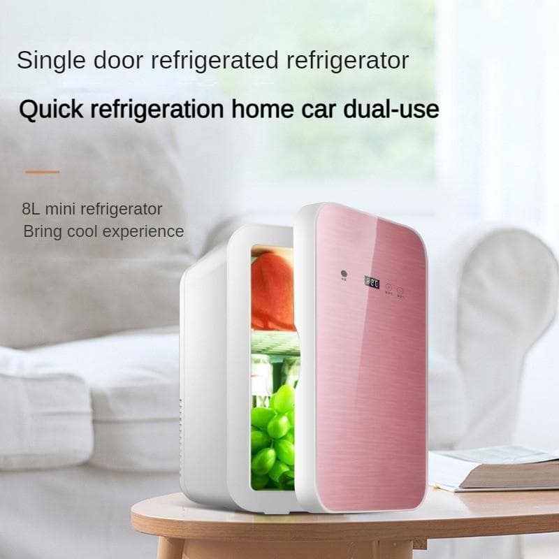 Mini Frigorifero Risparmio Energetico e Silenzioso da 8L Attrezzatura di Refrigerazione con Touch Screen Intelligente Display Digitale Frigorifero da