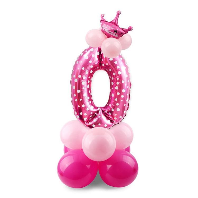 Palloncini di compleanno in alluminio Aria Elio Numero Palloncini Figure Festa di buon compleanno Compleanno per bambini cm rosa