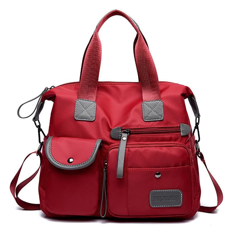 Borsa a tracolla impermeabile grande borsa in tessuto di nylon Yogodlns violetto