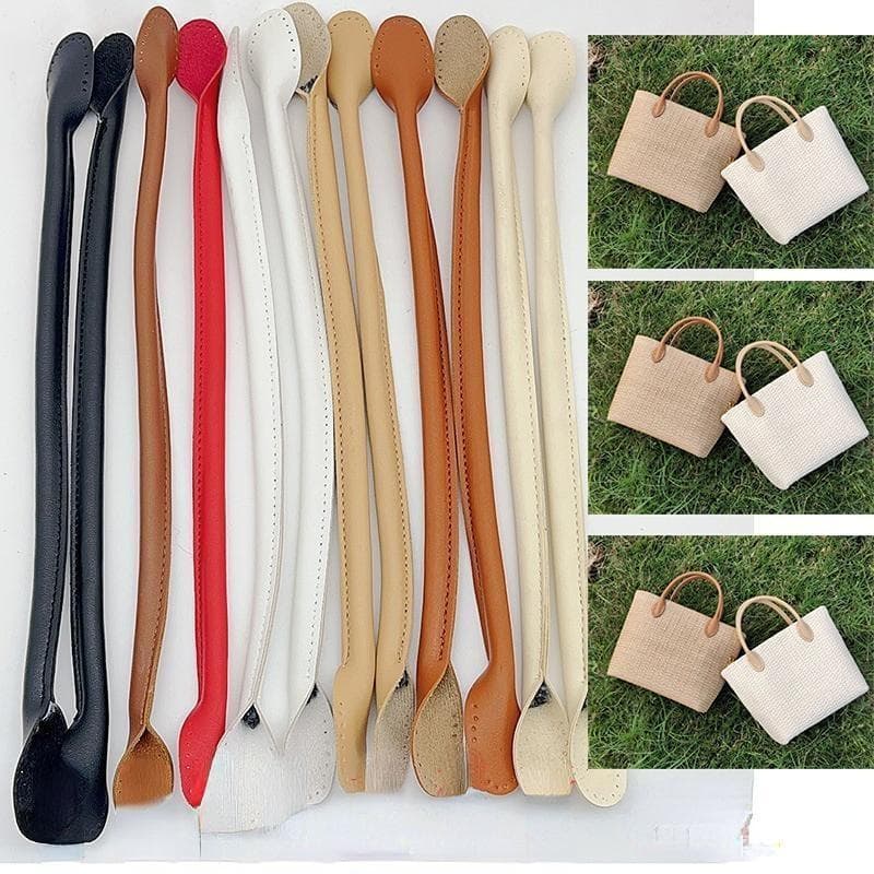 Manici per borse con cinturino in pelle PU da 42 cm Manici per borse di ricambio fai-da-te per borse Cinghie per borse Accessori per borse nero