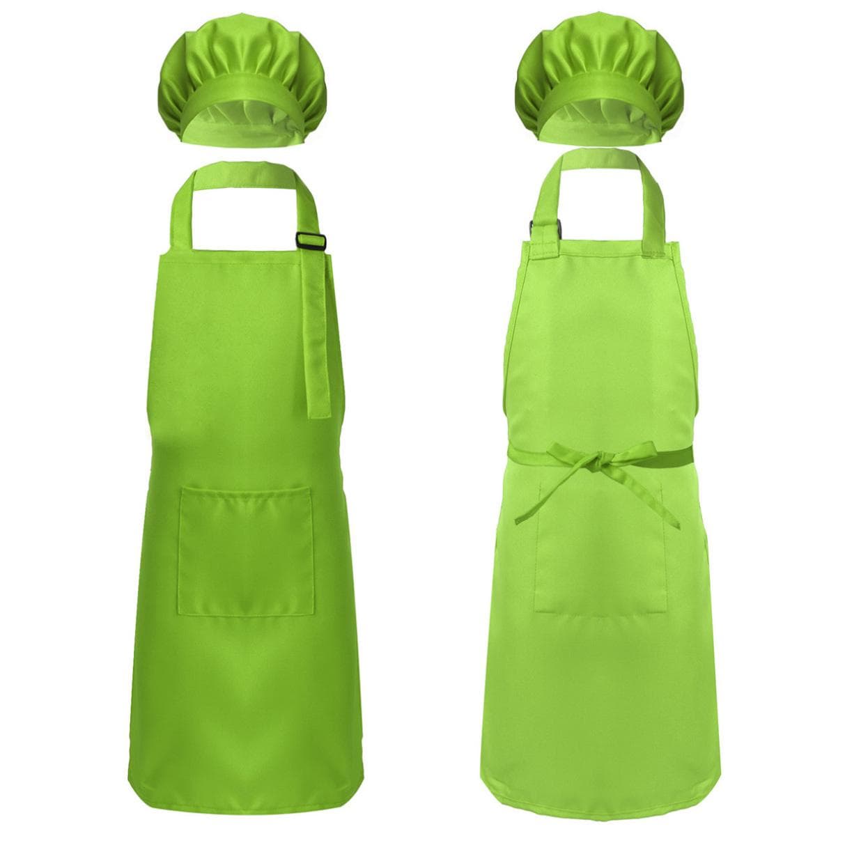 Set Grembiule e Cappello da Chef per Bambini Grembiule con Pettorina Regolabile per Bambini Carino per Ragazzi Ragazze Grembiule da Cucina per Cucinar