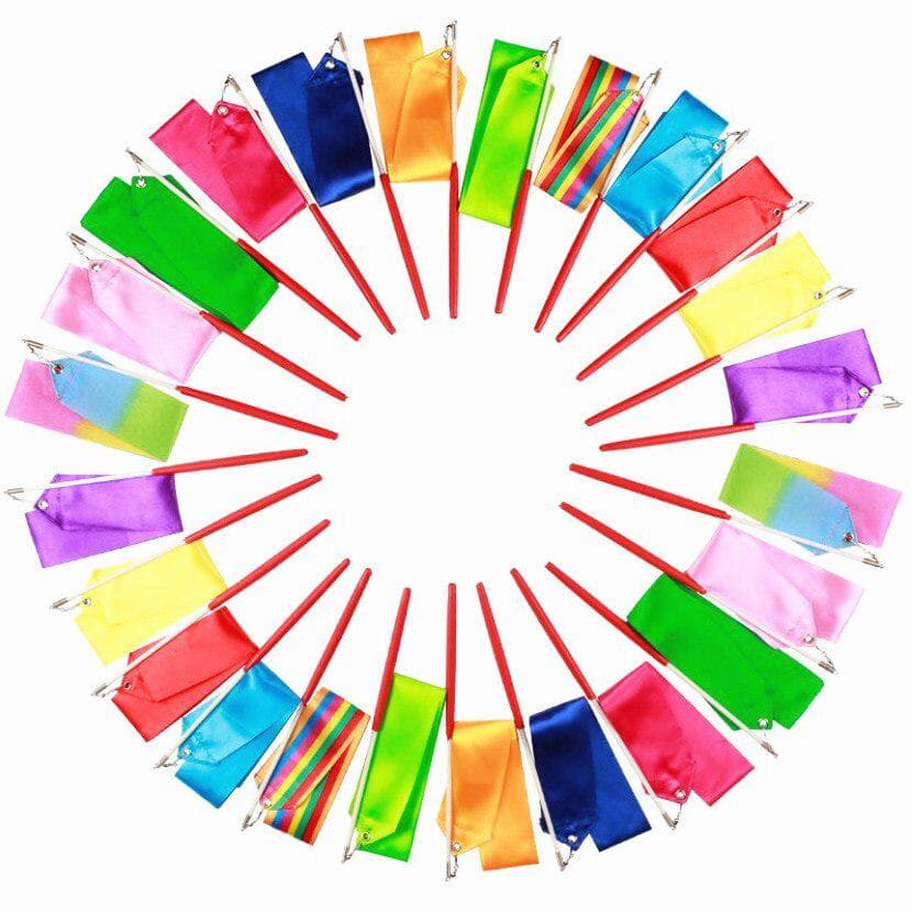 2/4/6M Nastri colorati per ginnastica ritmica, ginnastica artistica, fitness al coperto, attrezzature sportive, danza, balletto, forniture