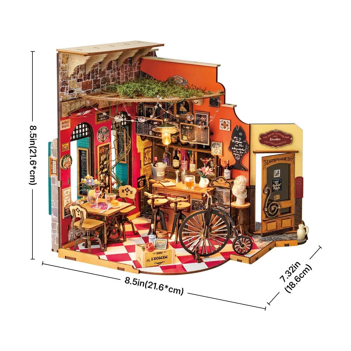ROBOTIME Rolife Puzzle 3D Cheers Bar & Ristorante Casa in Miniatura Fai da Te DG173
