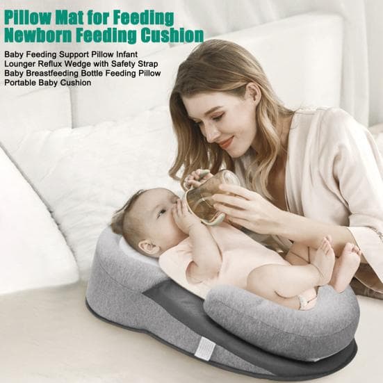 Cuscino di supporto per l'allattamento del bambino, cuneo antireflusso con cinghia di sicurezza, cuscino per l'allattamento al seno del bambino, cusci