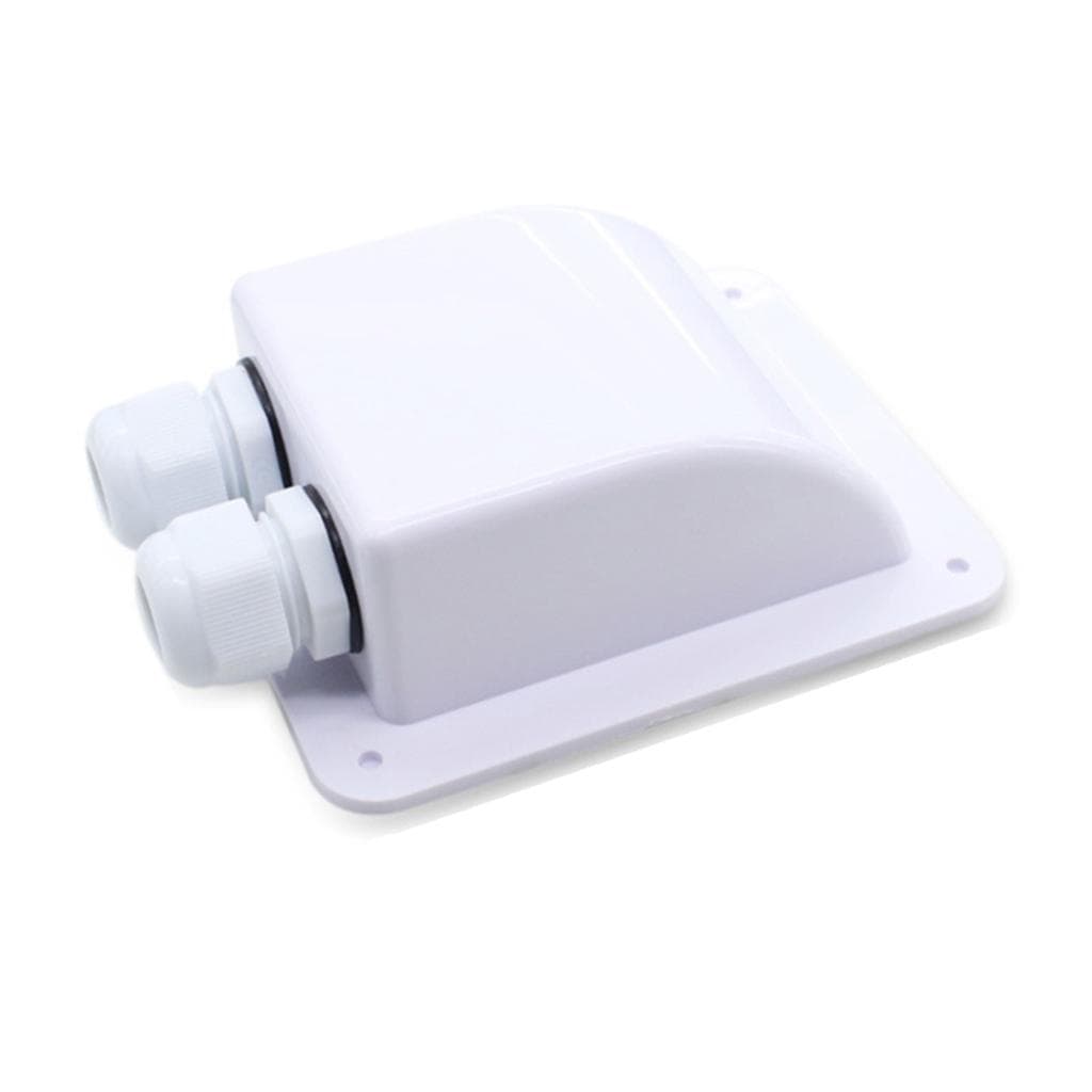 Passacavo da Tetto Durevole a 1/2 Fori Scatola di Giunzione ABS per Installazione Solare su Camper, Furgone Camperizzato, Barca, Autocaravan bianco