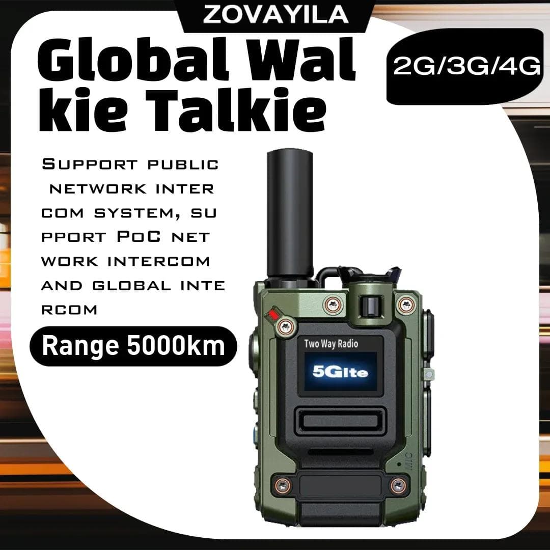 Walkie talkie globale 4G 3G 2G walkie talkie bidirezionale a doppia frequenza integrato con distanza illimitata di 5000 chilometri