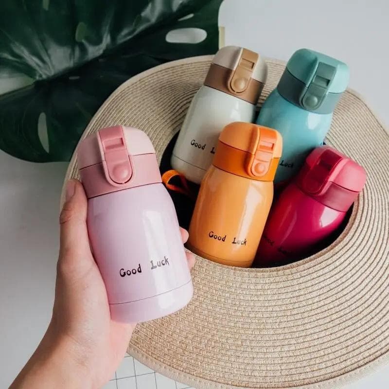 Mini Thermos Tazza 200ml/360ml Tazza Tascabile Acciaio Inox Tazza Termica da Caffè Borraccia Termica Borsa per Acqua Calda Regalo per Bambini