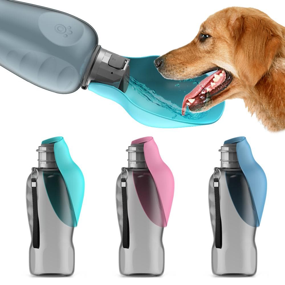 Borraccia portatile per cani da 800 ml per animali domestici, viaggi all'aperto, escursionismo, camminate, ciotola per bere pieghevole, forniture per