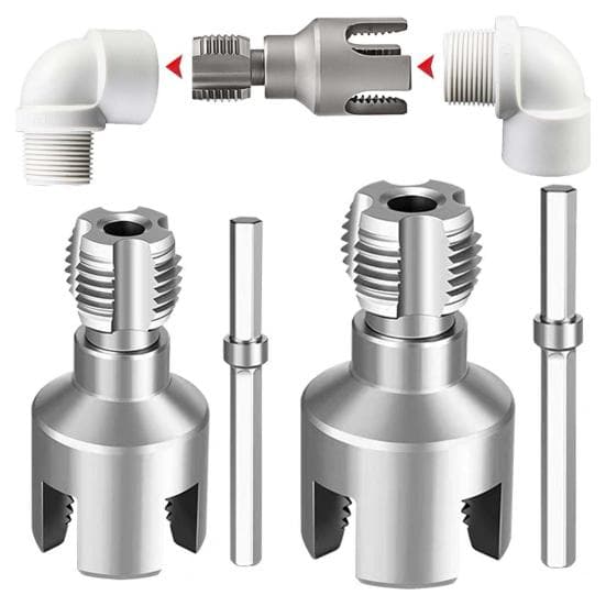 Utensili Tagliafili per Tubi Kit Filettatrice per Tubi in PVC Integrato Doppia Funzione Interno Esterno