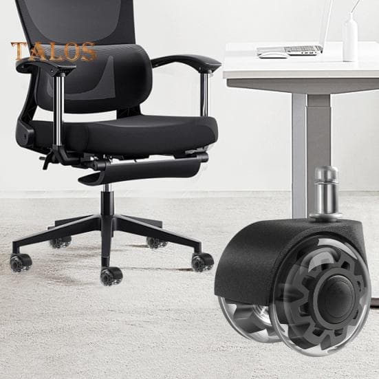 Ruote per sedia da ufficio trasparenti da 2 pollici, resistenti, universali, silenziose, per pavimenti in legno, tappeti, computer, giochi, scrivania,