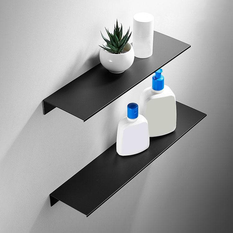 30/40/50 centimetri Bagno Rack di Stoccaggio Moderno Opaco Spazio di Montaggio A Parete In Alluminio Mensola Senza Fori Nero Bianco Mensola A Muro Del