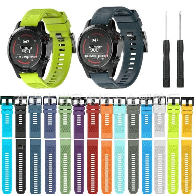 Cinturino in Silicone a Rilascio Rapido Garmin fenix per fenix 5/5S/5X, 6X, 7X, 3/3HR colore azzurro del lago