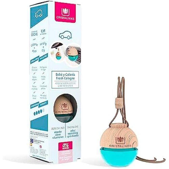 CRISTALINAS Deodorante per auto - Elimina i cattivi odori con un piacevole profumo di ACQUA DI COLONIA PER BAMBINO. (1 unità)