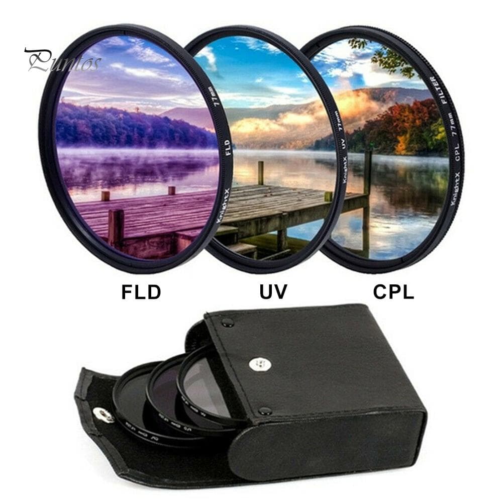 Kit filtro fotografico professionale UV CPL polarizzatore FLD per fotocamera reflex