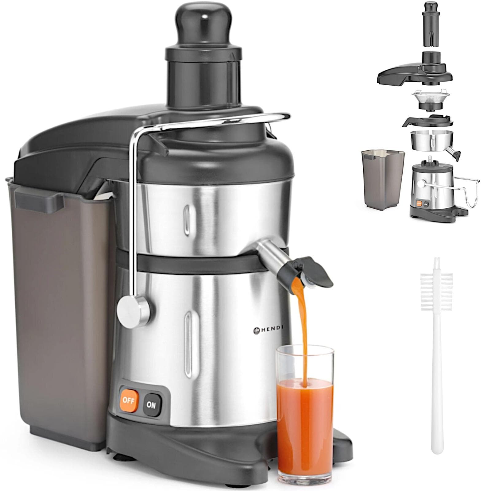 Centrifuga per frutta e verdura 700 W 3000 giri/min Hendi 221105