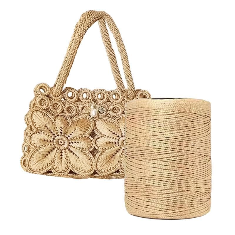 100g/Rotolo Filo da Uncinetto Artigianato Filo Cavo Materiale Conveniente Filato Tessere Cappello Cotone Ghiaccio Filo di Seta Borsa Lavoro a Mano Mag