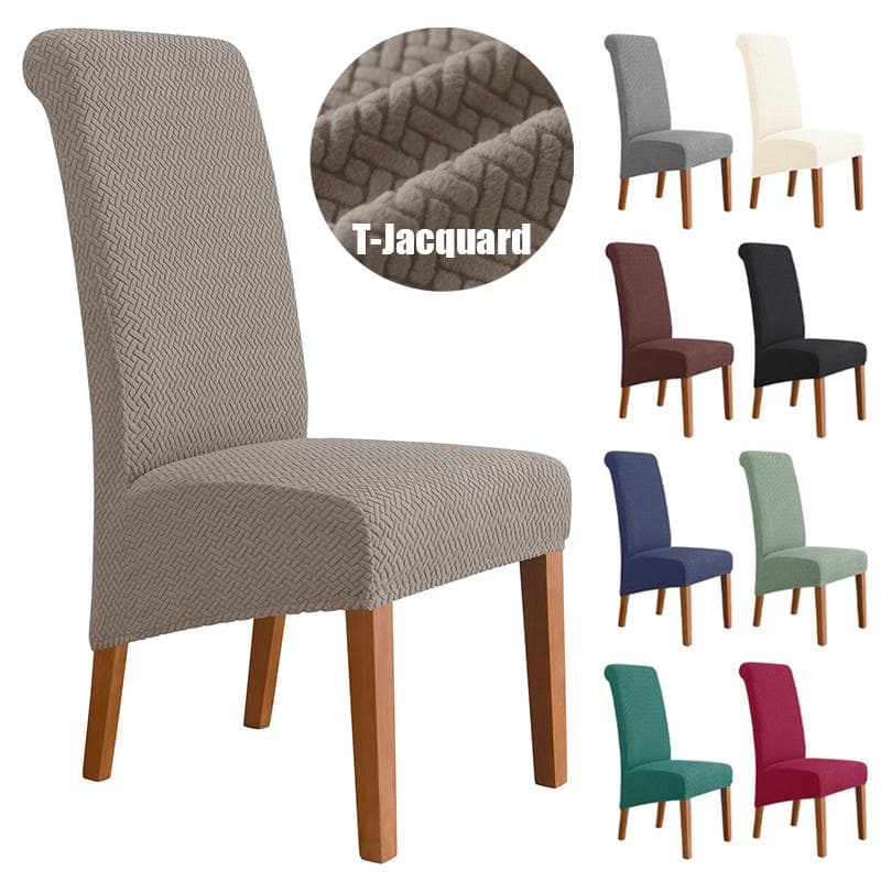 Coprisedia Universale Schienale Alto T-Jacquard Per Sala da Pranzo Matrimonio Hotel Banchetto Taglia XL M Coprisedie Elasticizzati Seduta