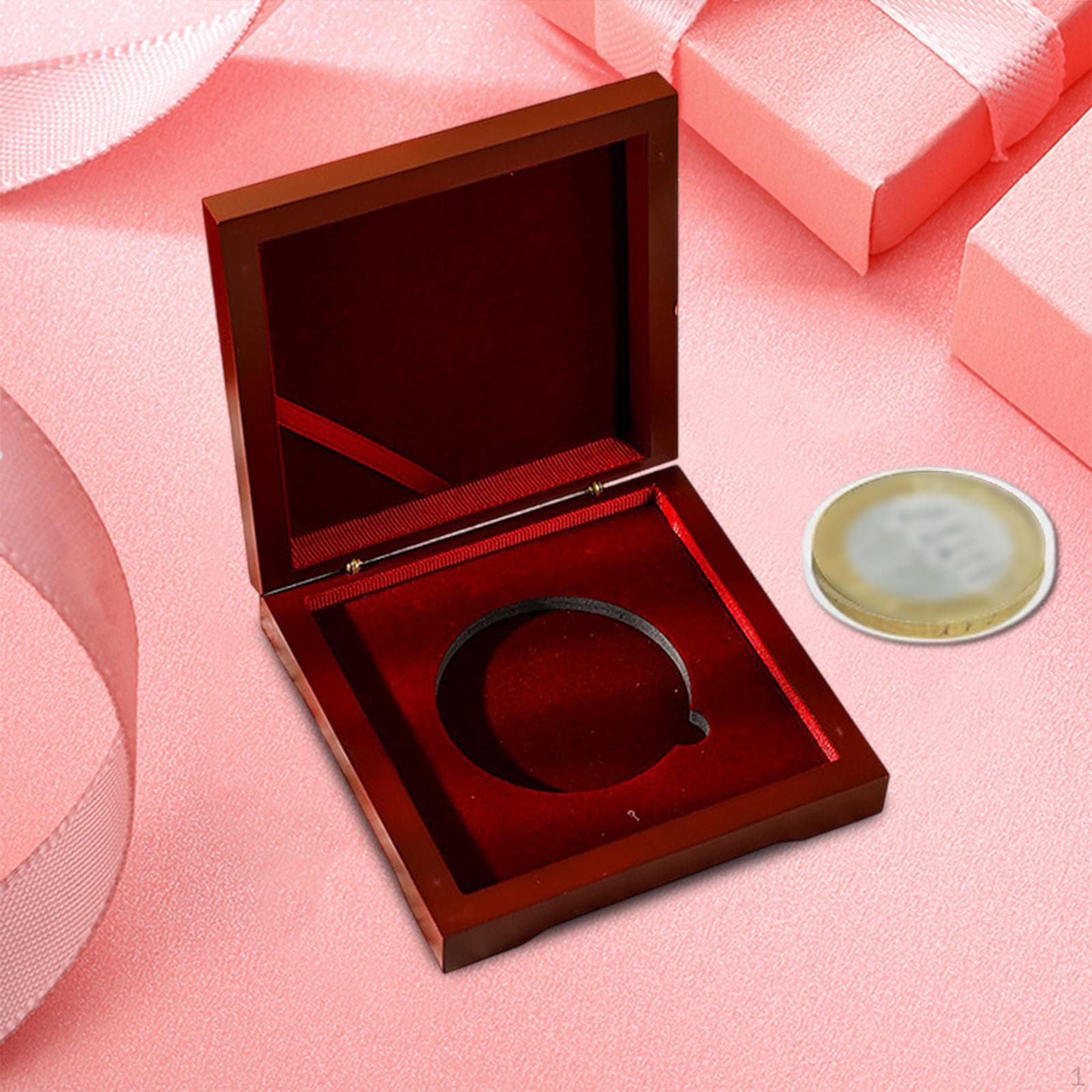 Scatola Espositore per Medaglie d'Onore, Scatola per Medaglie, Diametro Interno 45mm Supporto Commemorativo per 3.2cm