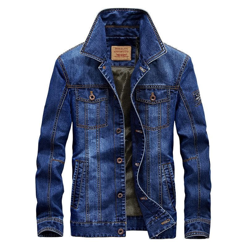 Giacca da uomo in denim Giacca da uomo di grandi dimensioni sottile e ampia giacca casual da uomo cm colore blu oltremare