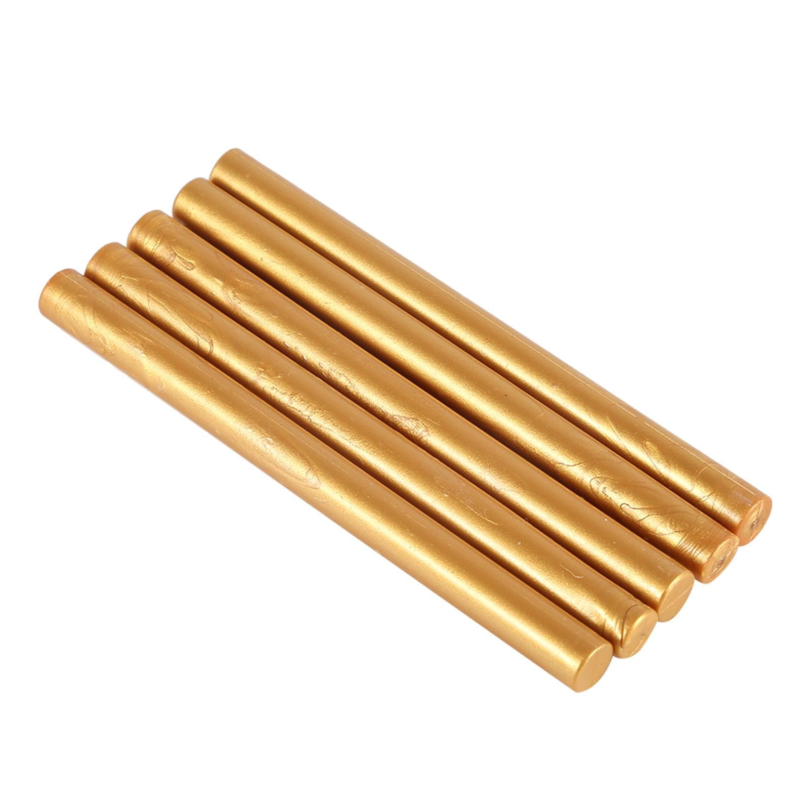 5 pezzi di bastoncini di cera per sigillare inviti di nozze di compleanno vintage (Oro)