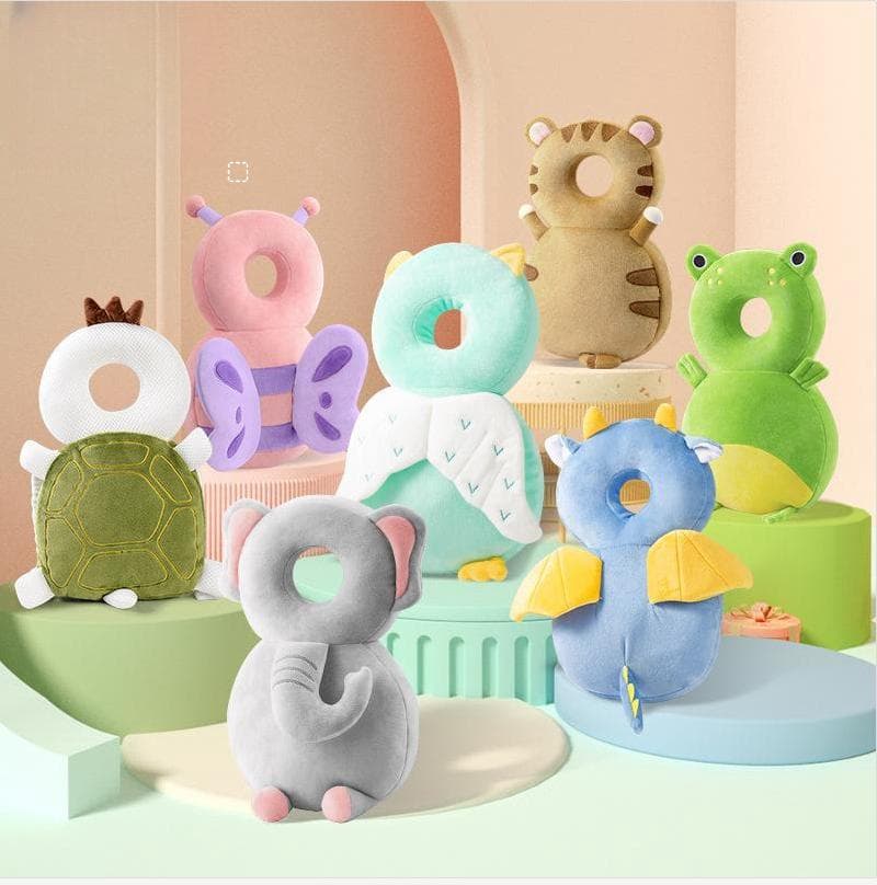 Protezione per la testa del bambino, cuscino di sicurezza in rete di peluche, cuscino posteriore per prevenire cadute, traspiranti, cuscini di sicurez