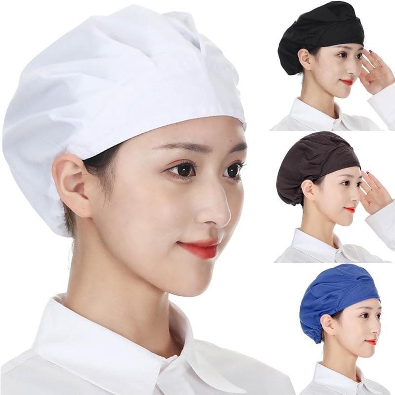 Nuovo berretto da cucina elastico antipolvere berretto da cuoco traspirante per hotel cappello da cucina uomo donna cappelli da officina cappello da c
