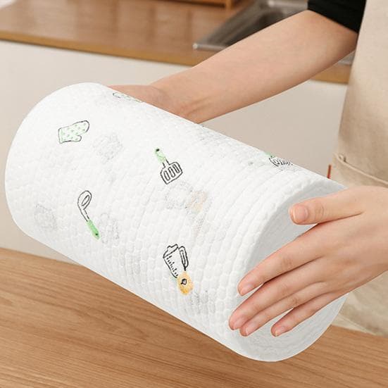 50/100/200 pz/rotolo tovagliolo di carta da cucina super acqua olio assorbente bagnato asciutto duplice uso commestibile strappo riutilizzabile lavabi