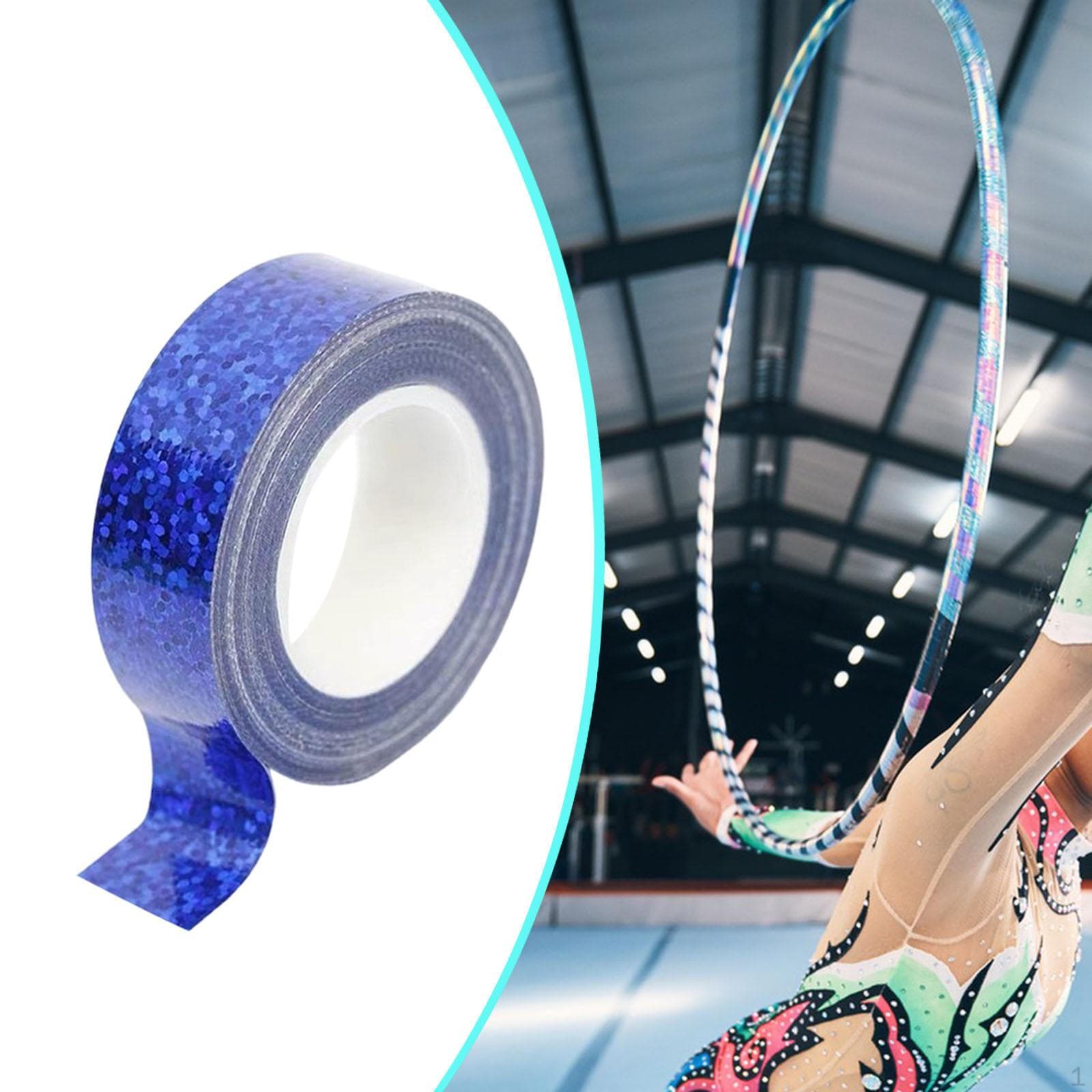 Nastro Decorativo per Cerchio di Ginnastica 0,59 Pollici x 5 M / 16,4 Piedi Facile Applicazione Spesso 1,5 cm x M colore blu scuro