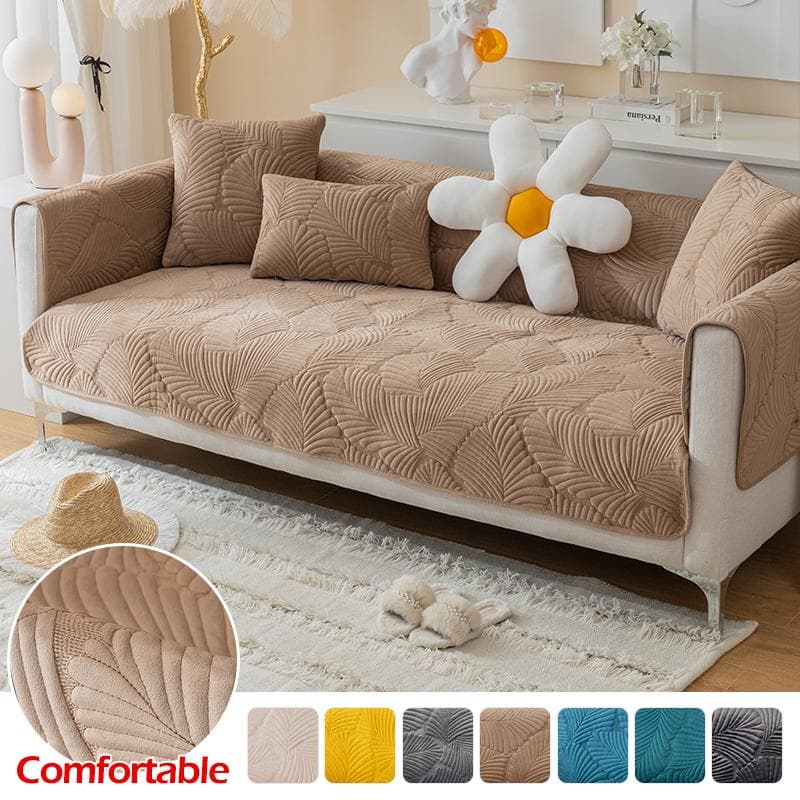 Copridivano Jacquard Tinta Unita Antiscivolo Varie Misure Protezione Seduta Divano Morbido Peluche Antipolvere Per Arredamento Casa Soggiorno blu