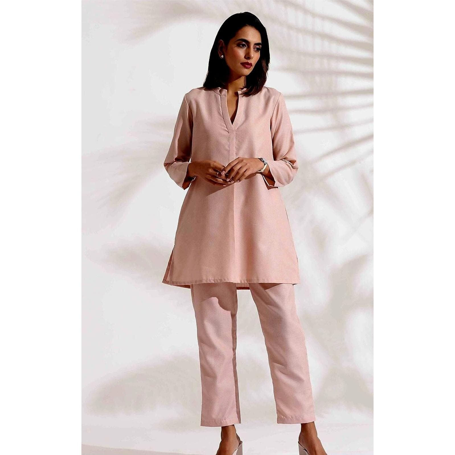 Set Corda Pantalone Kurta in Cotone Designer Indiano Donna Abbigliamento da Festa Top Tunica Kurti VSO-1748 c cm