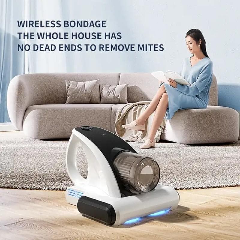 Aspirapolvere Potente da 10000Pa Ricaricabile via USB Aspirapolvere Intelligente Rimuovi Acari Dispositivo Wireless per la Rimozione degli Acari della
