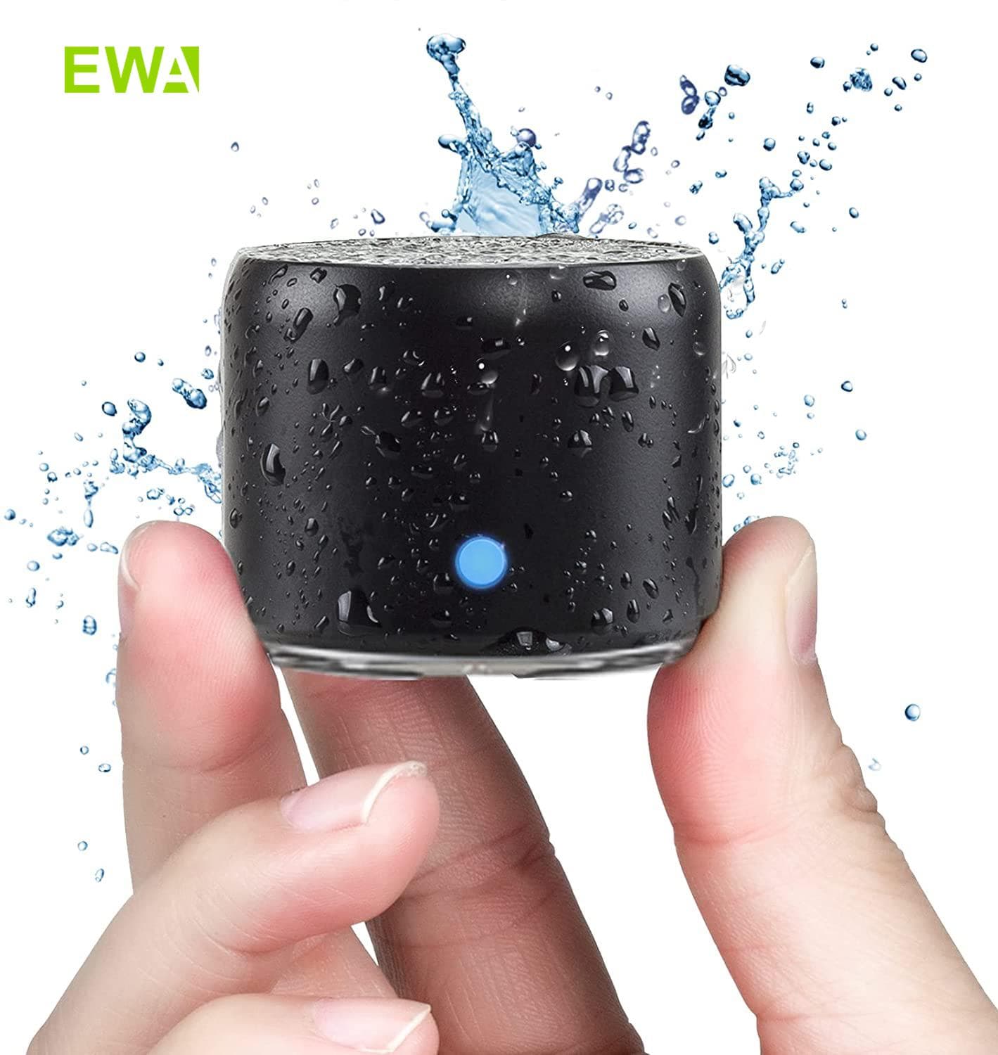 Mini altoparlante Bluetooth EWA A106 Pro con radiatore dei bassi personalizzato, impermeabile IPX7, altoparlanti super portatili, custodia da viaggio