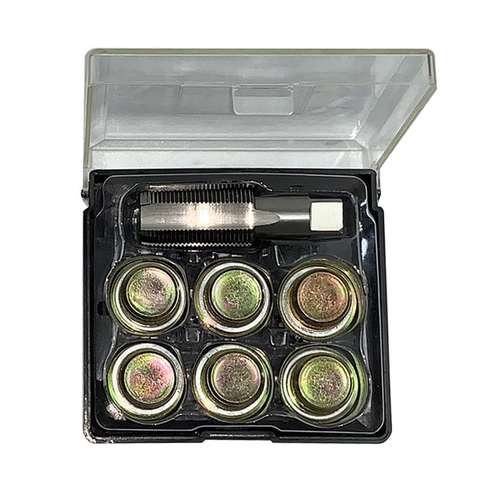 M22 x 1,5 mm 7 pezzi Set di riparazione filettatura coppa olio Strumento di scarico olio automobilistico