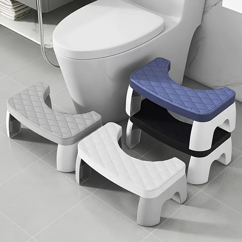 1 pz Poggiapiedi di plastica Squatty Potty per WC - Antiscivolo, Impermeabile, Sgabello da bagno grigio