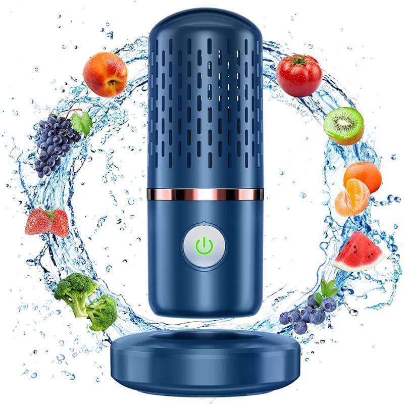Depuratore di frutta e verdura Cucina Macchina per la pulizia degli alimenti domestici Lavatrice portatile senza fili per verdure grigio