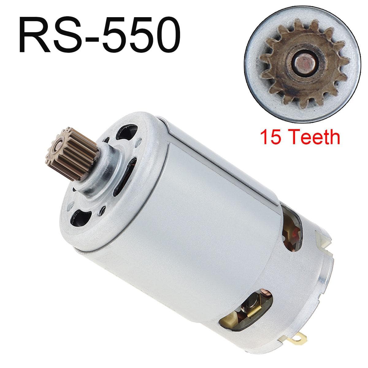RS550 Motore a corrente continua a 15 denti 10.8/12/14.4/16.8/18/21/25V Motore per trapano al litio ad alta velocità per trapano a batteria Sega