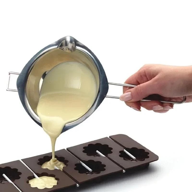 Pentolino per Sciogliere Cioccolato e Burro in Acciaio Inossidabile Strumenti da Cucina per la Cottura Multifunzionale Doppio Semplice Pulito Accessor