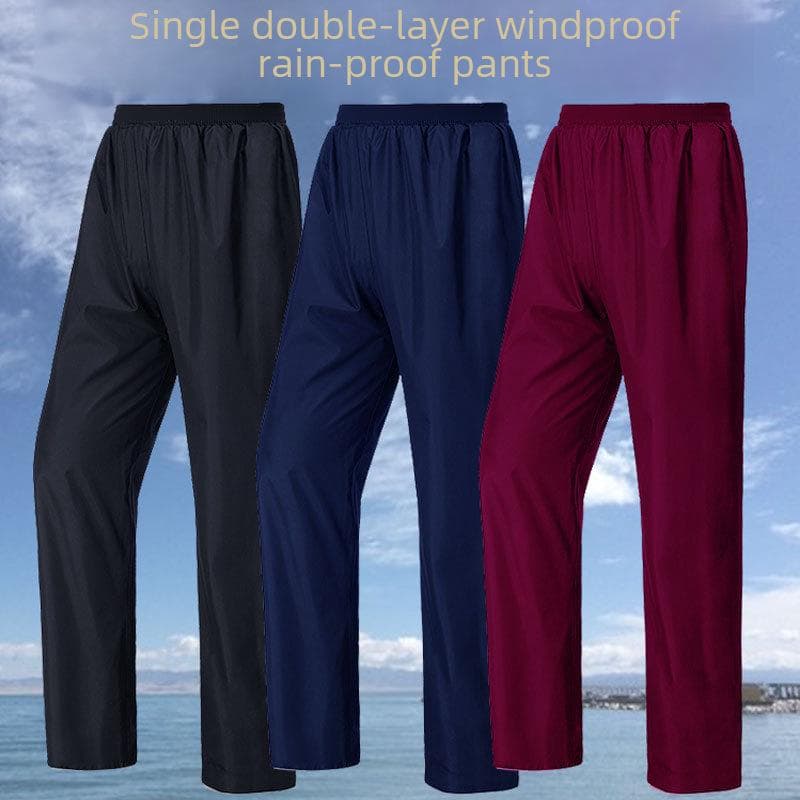 Pantaloni Antipioggia Unisex Impermeabili Antivento per Escursionismo e Ciclismo - Durevoli, Divisibili, Opzioni Monostrato/Doppio Strato cm