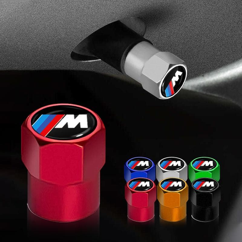 4 Pezzi Tappi Valvola Bullonati per Pneumatici Ruota Auto Distintivo Accessori Auto Per BMW M E34 E36 E60 E90 E46 E39 E70 F10 F20 F30 X5 X6 X1 M3 M5 M