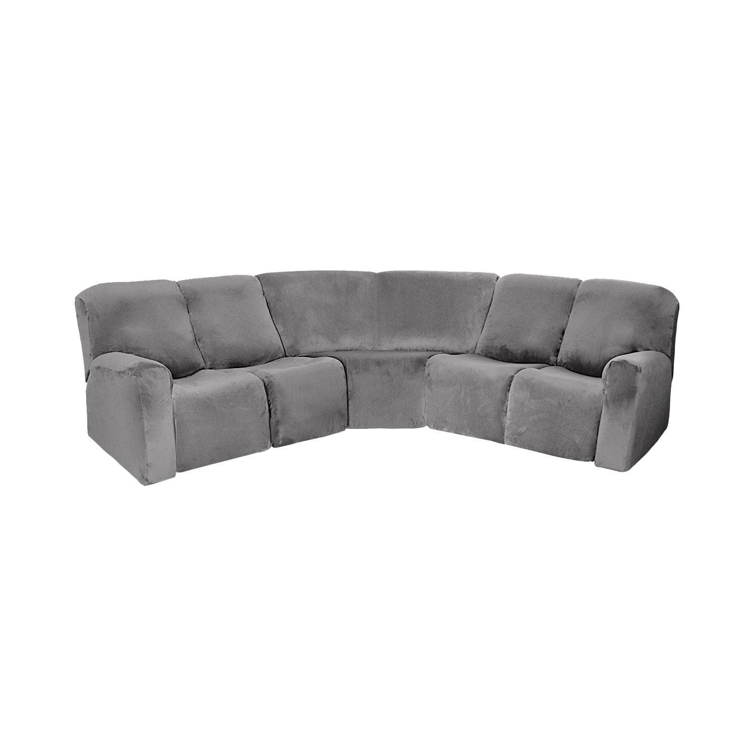 Inverno Divano Chaise Longue a L 5 posti Velluto Tinta Unita Copridivano Tutto Incluso Copridivano di Prima Classe Elastico Tutto Incluso