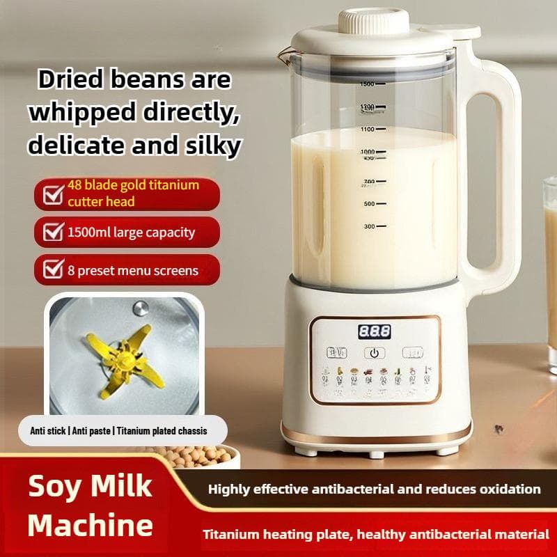 Frullatore Elettrico ad Alta Capacità Fondo Anti-incollante Macchina per Latte di Soia Domestica Processore Multifunzione per Alimenti Complementari