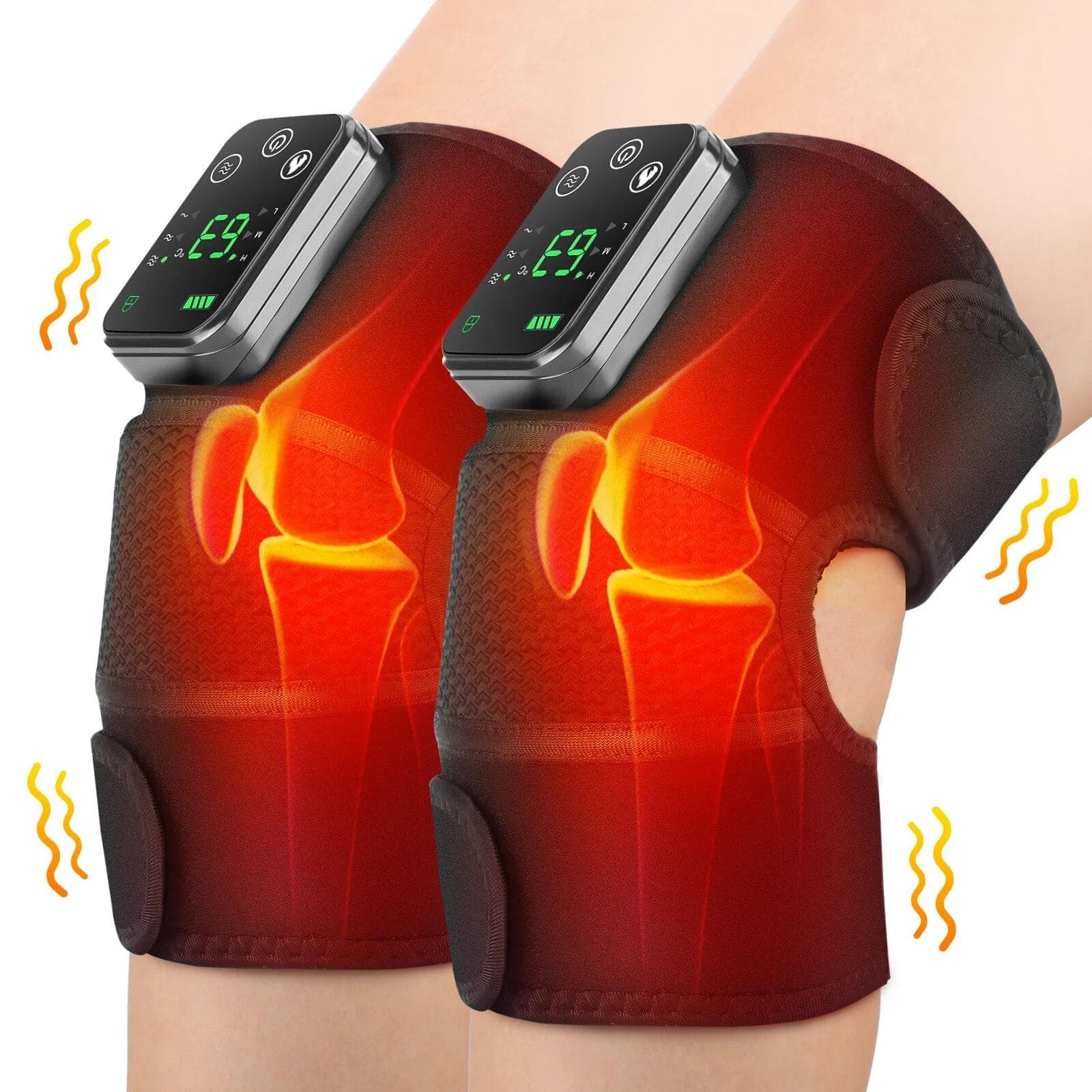 Riscaldamento elettrico Terapia delle vibrazioni Ginocchio Gomito Gamba Artrite Massaggio Fisioterapia Sollievo dal dolore articolare Benda calda Gino