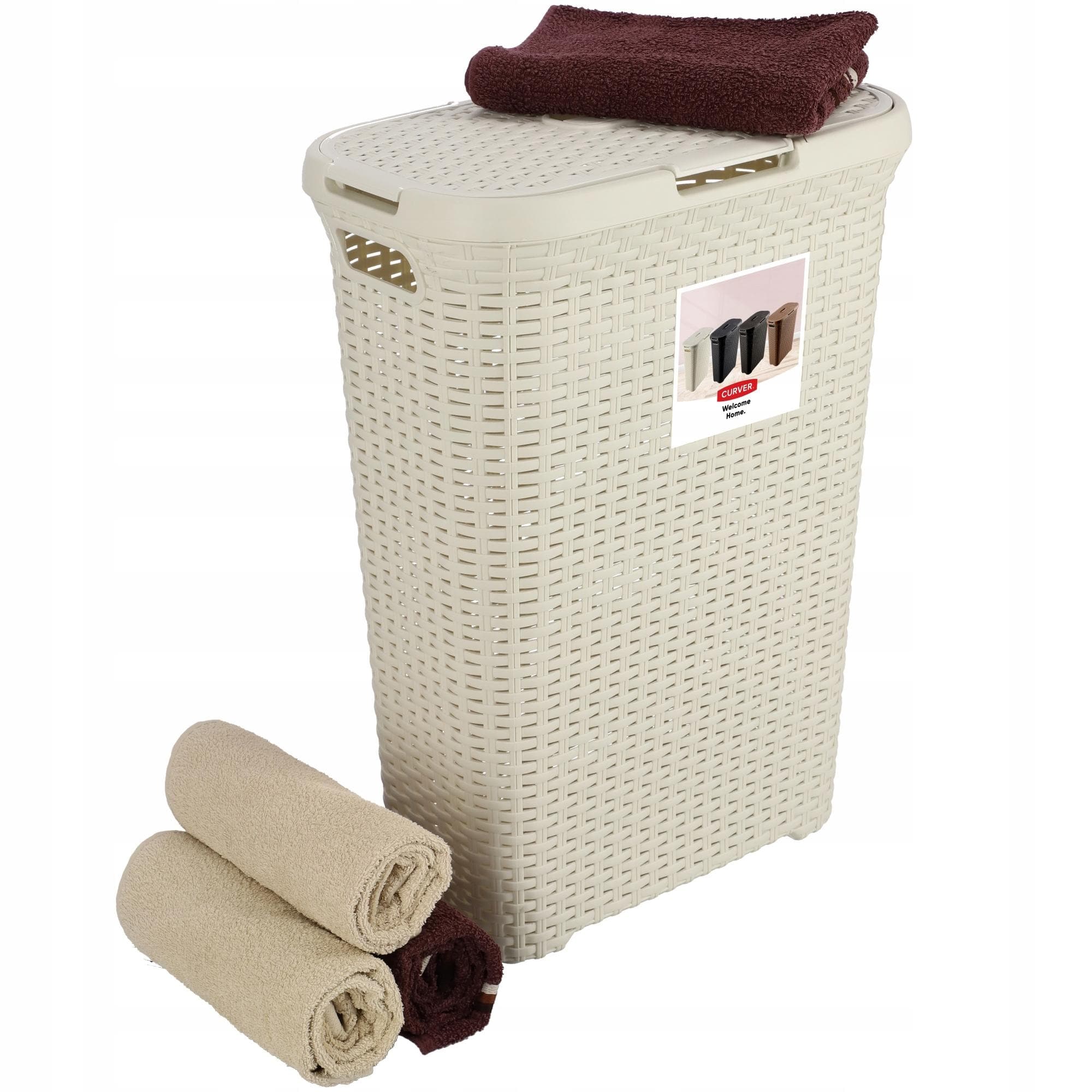 CURVER Cesto per Bucato 40 L crema
