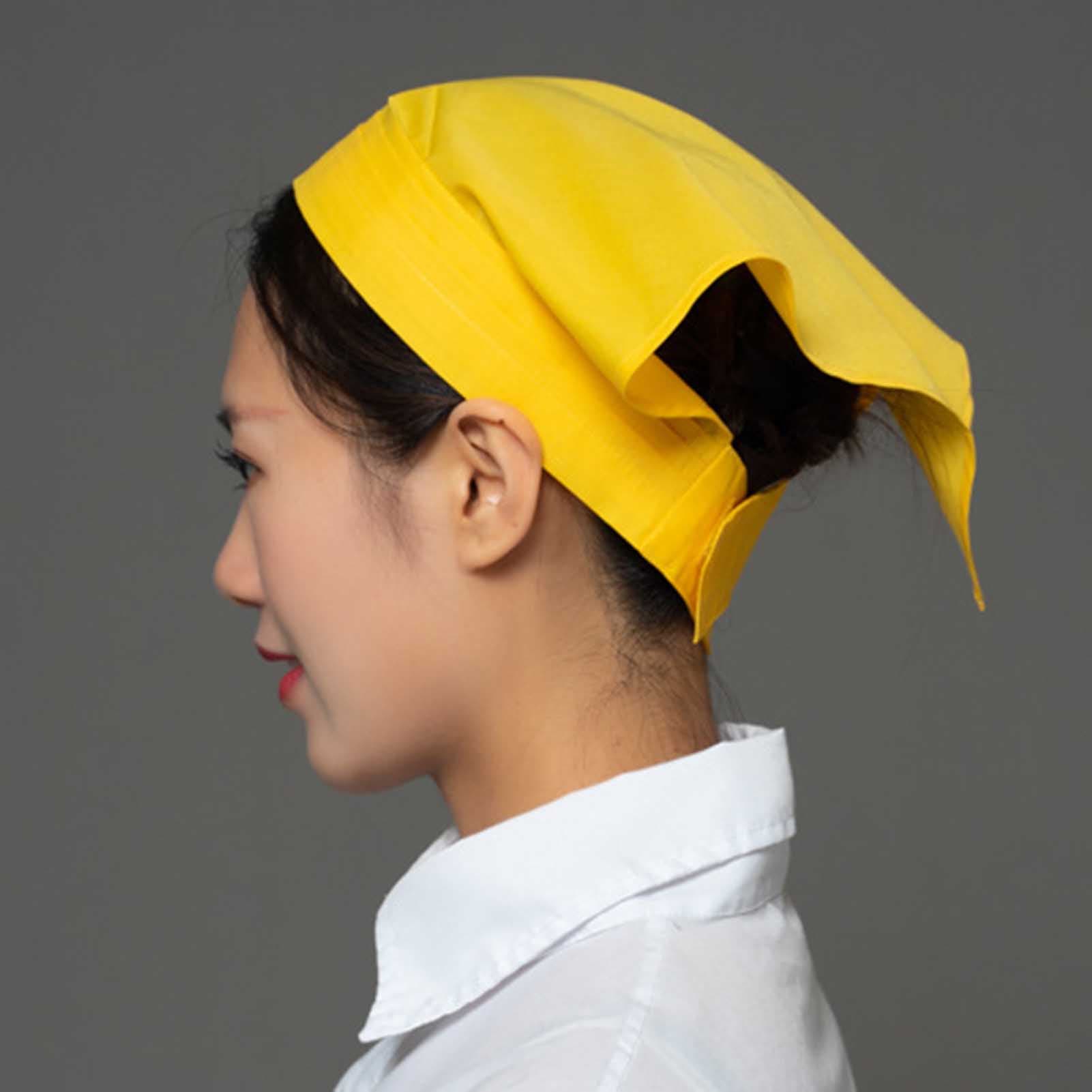 Cappello da Lavoro Ristorante Triangolo Foulard Capelli Vintage Moda Cotone Cappello da Chef Igiene Cappello da Lavoro per Accessori Ristorante nero