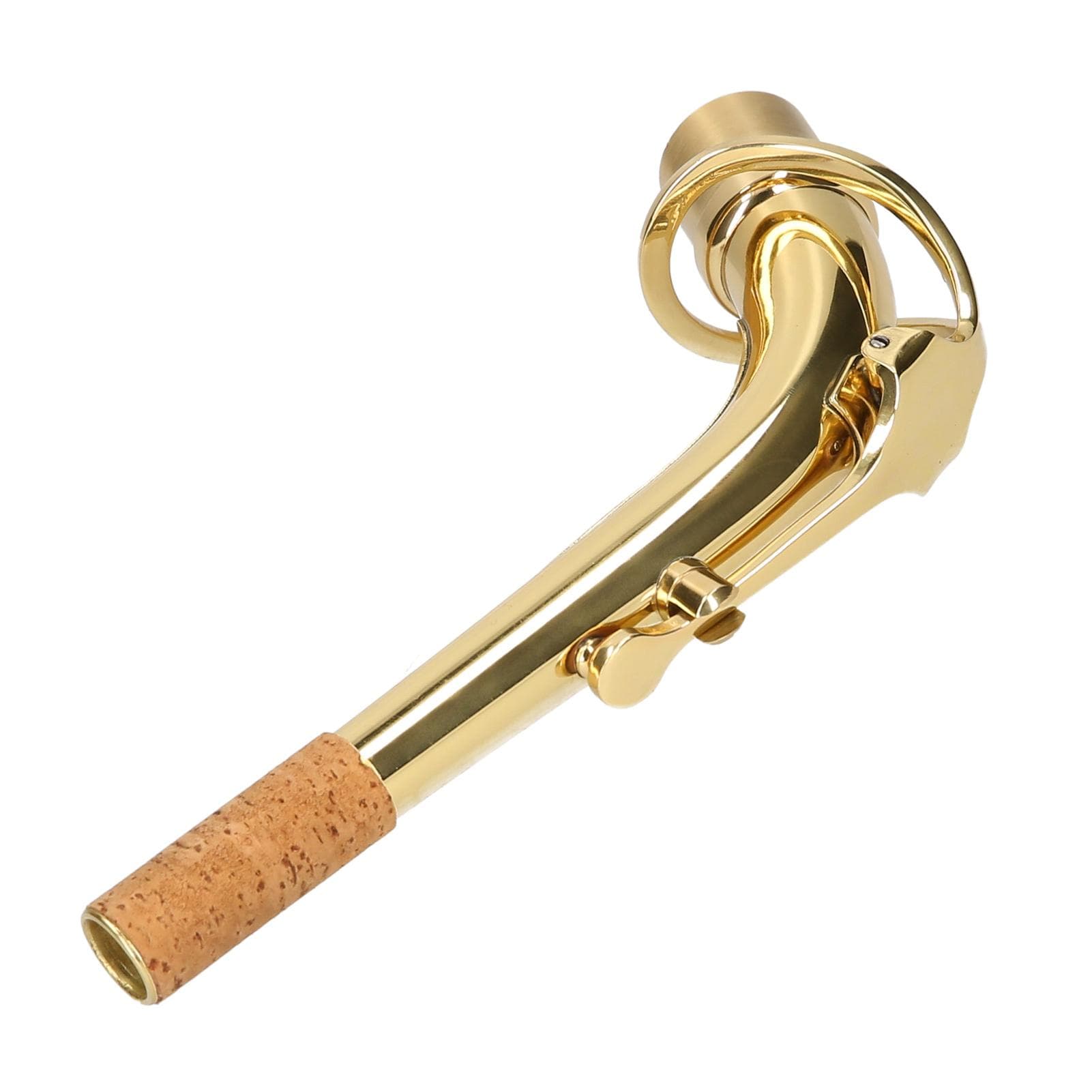 Collo per sassofono contralto, manico in ottone piegato, parte di ricambio per sassofono, accessorio per sassofono, strumento a fiato con tappo di sug